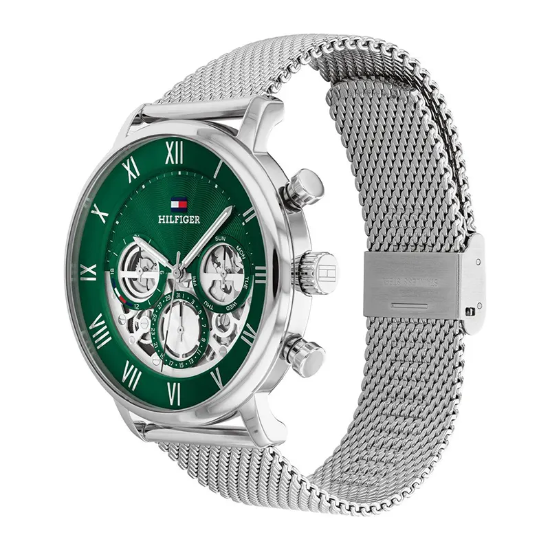 Tommy Hilfiger Legend Multifunction Green Skeleton Men's Watch- 1710567